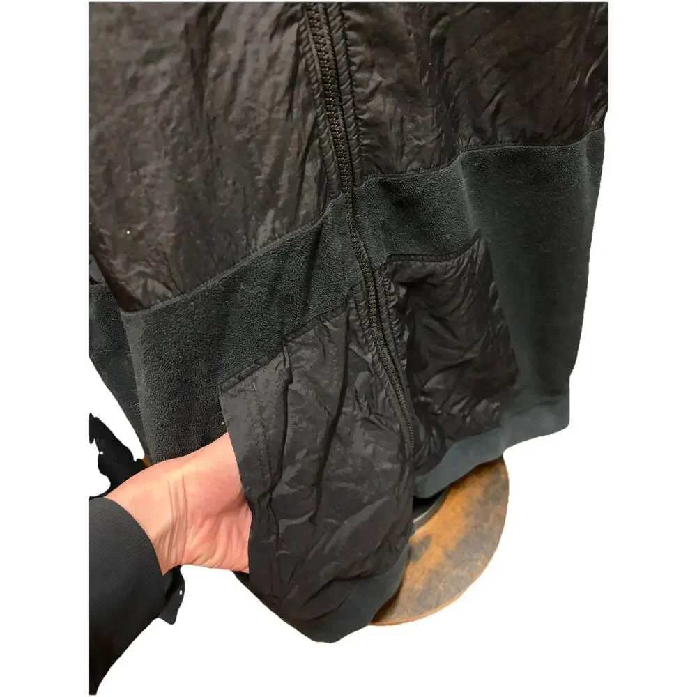 Nike Full Zip Hoodie Jacket Men’s Large Black Windbreaker Fleece Hybrid Swoosh - Picture 4 of 10
